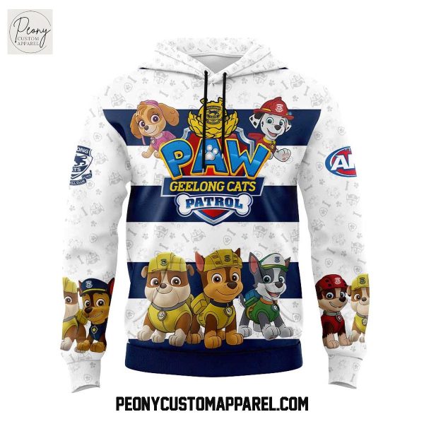 Geelong Cats x Paw Patrol 2025 Hoodie Shirt