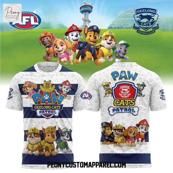 Geelong Cats x Paw Patrol 2025 Hoodie Shirt