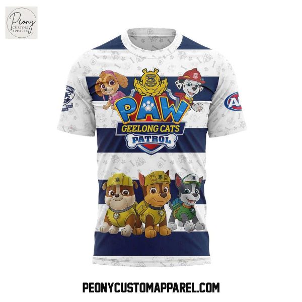 Geelong Cats x Paw Patrol 2025 Hoodie Shirt