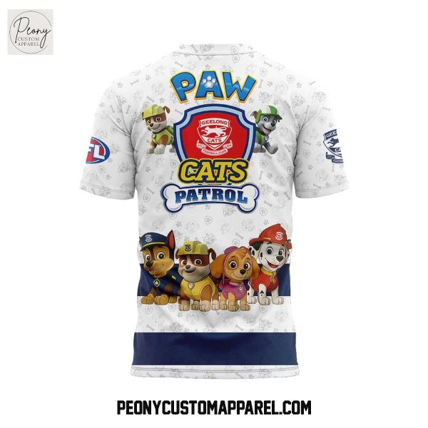 Geelong Cats x Paw Patrol 2025 Hoodie Shirt