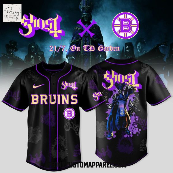 Ghost Band World Tour Boston Bruins 2025 Baseball Jersey