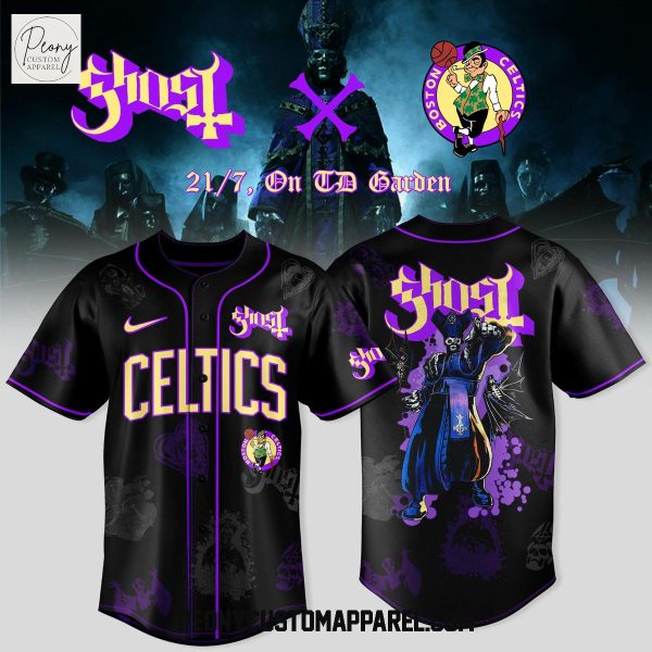 Ghost Band World Tour Boston Celtics 2025 Baseball Jersey