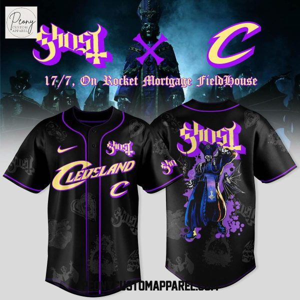 Ghost Band World Tour Cleveland Cavaliers 2025 Baseball Jersey