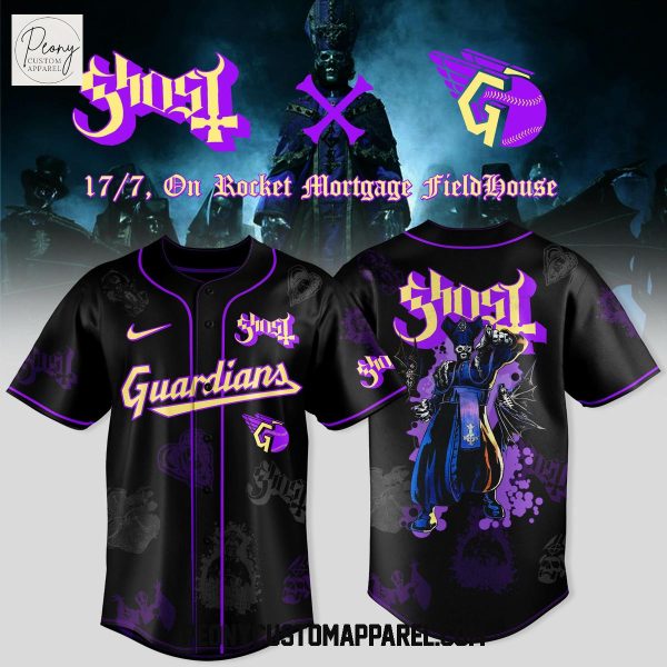 Ghost Band World Tour Cleveland Guardians 2025 Baseball Jersey