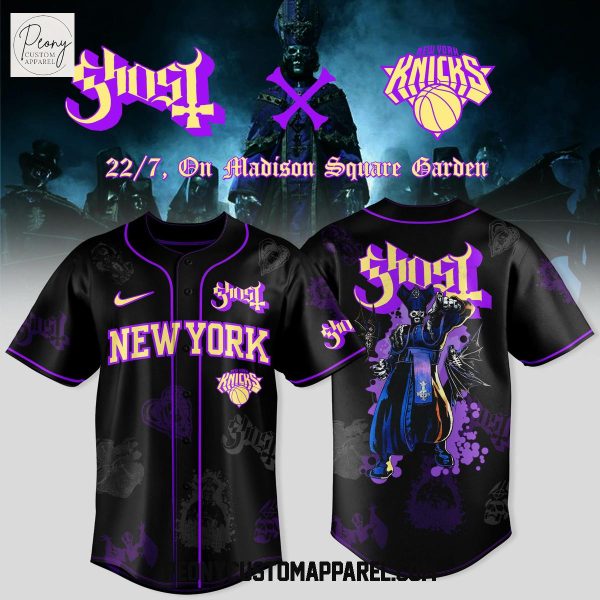 Ghost Band World Tour New York Knicks 2025 Baseball Jersey