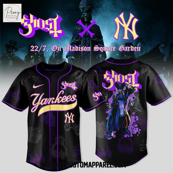 Ghost Band World Tour New York Yankees 2025 Baseball Jersey