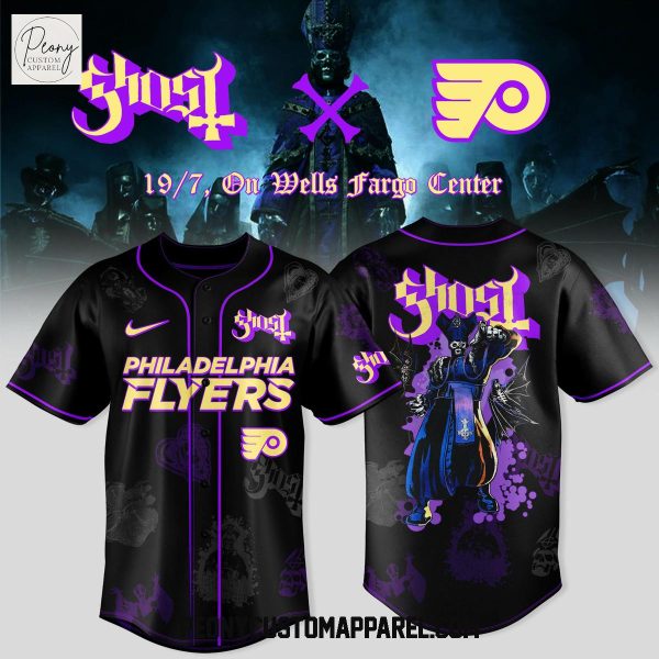 Ghost Band World Tour Philadelphia Flyers 2025 Baseball Jersey