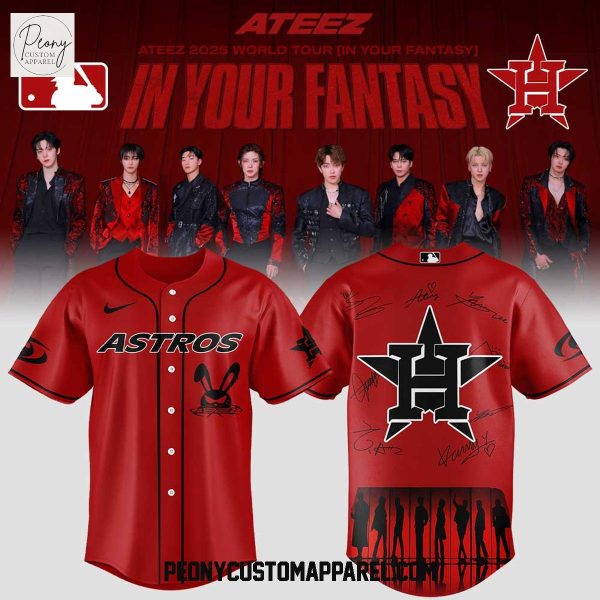 Houston Astros x Ateez In Your Fantasy World Tour Baseball Jersey