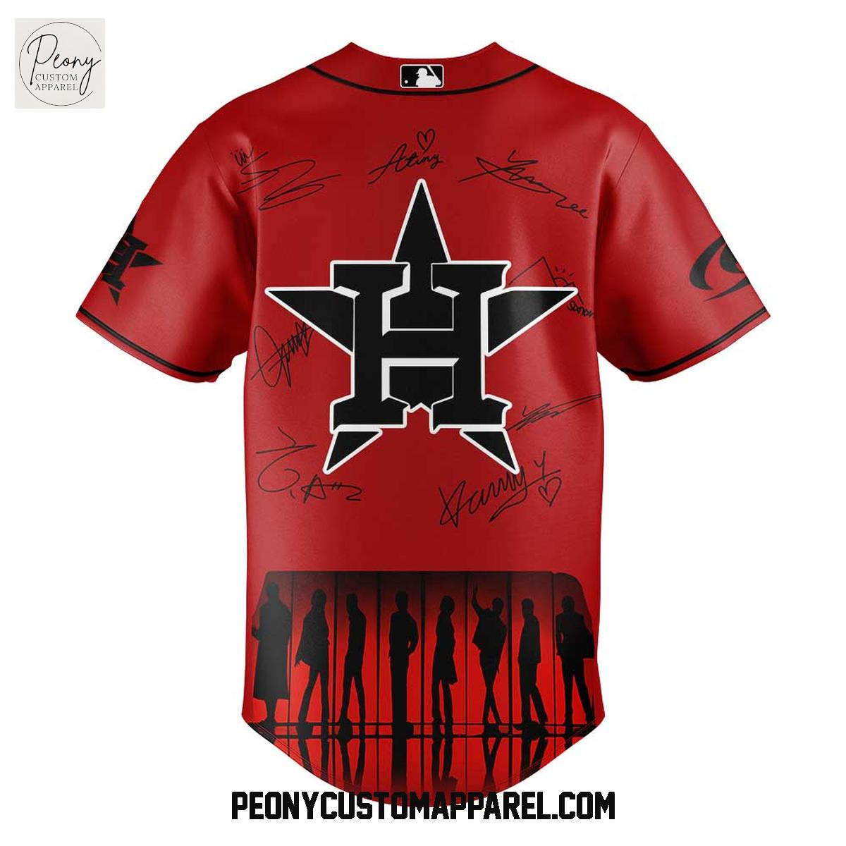 Houston Astros x Ateez In Your Fantasy World Tour Baseball Jersey Houston Astros x Ateez In Your Fantasy World Tour Baseball Jersey