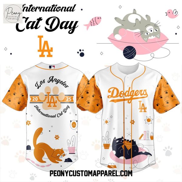 Los Angeles Dodgers x International Cat Day 2025 Baseball Jersey