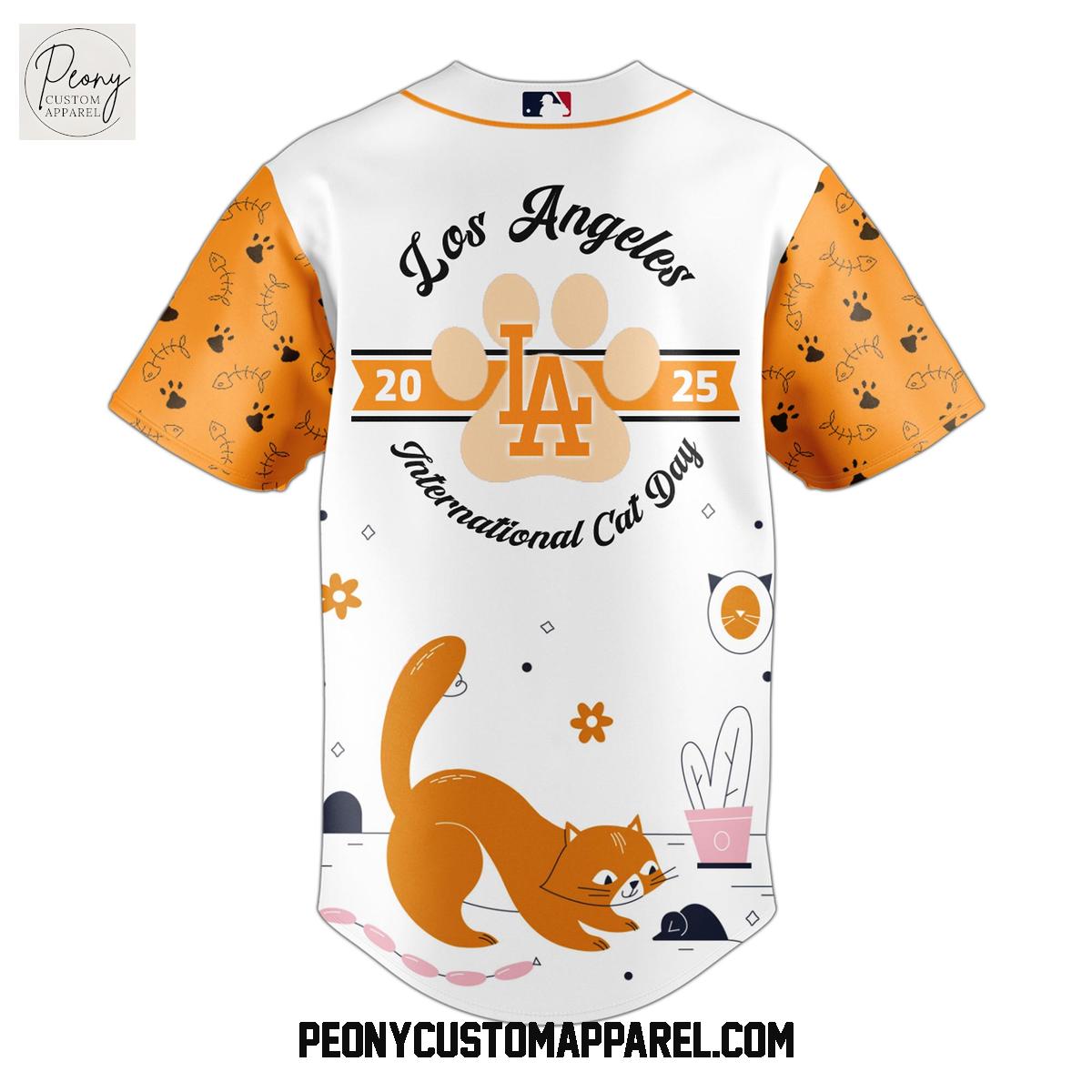Los Angeles Dodgers x International Cat Day 2025 Baseball Jersey Los Angeles Dodgers x International Cat Day 2025 Baseball Jersey