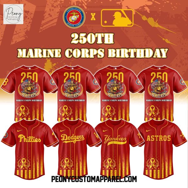 MLB Mix Marine Corps 250th Anniversary Baseball Jersey