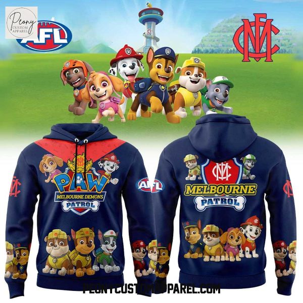 Melbourne Demons x Paw Patrol 2025 Hoodie Shirt