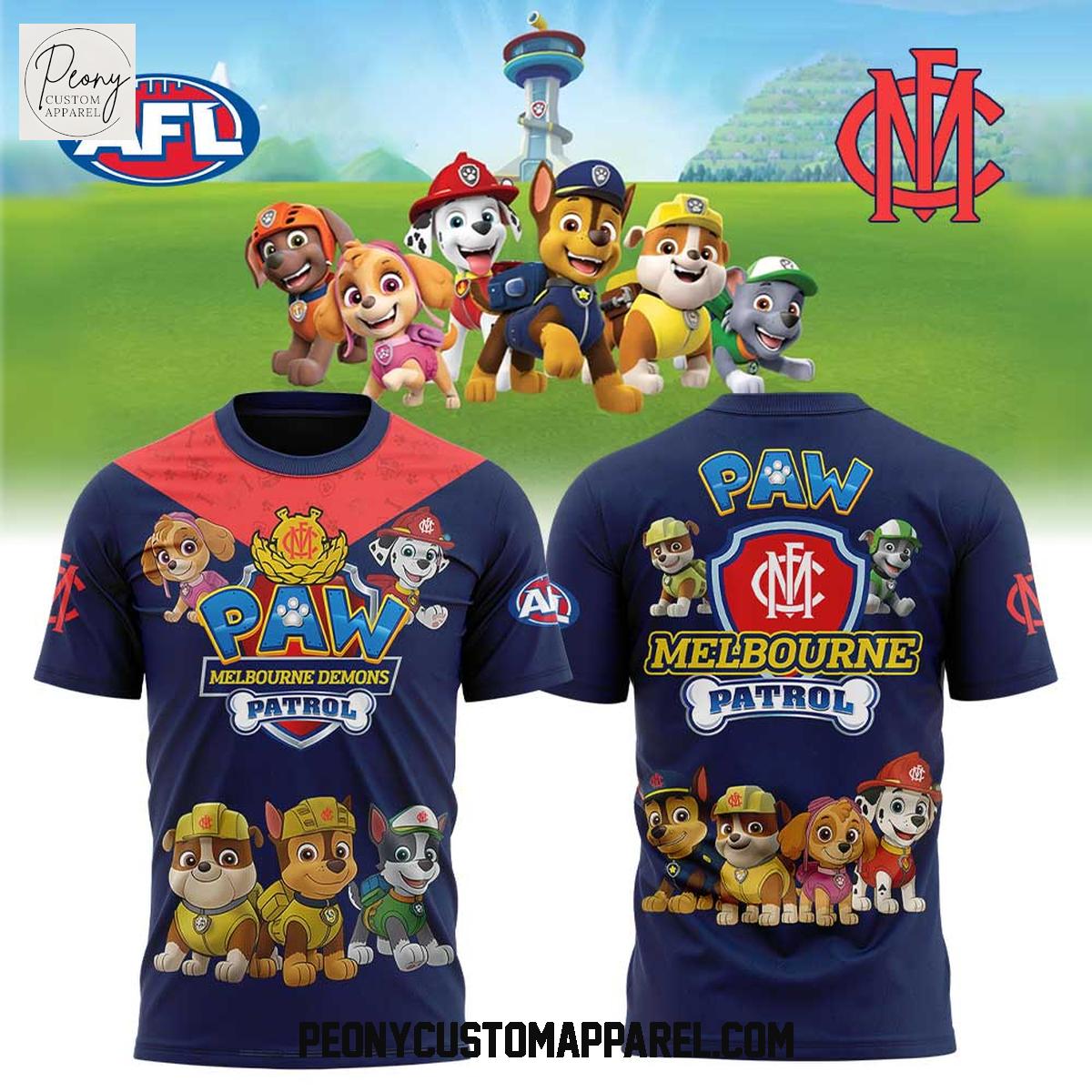 Melbourne Demons x Paw Patrol 2025 Hoodie Shirt Melbourne Demons x Paw Patrol 2025 Hoodie Shirt