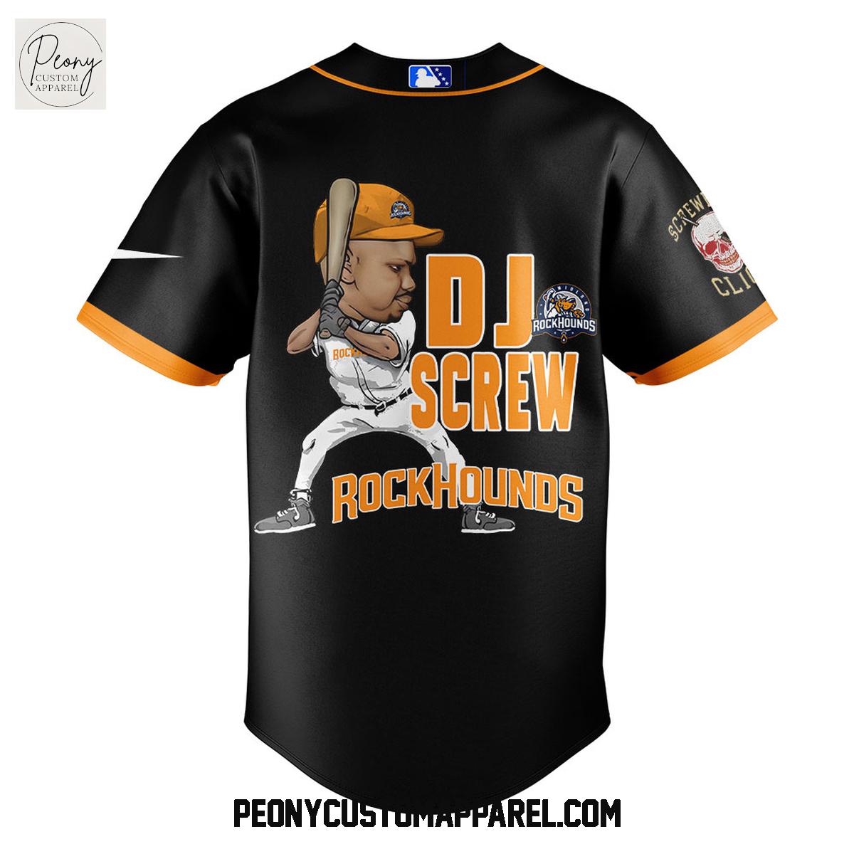 Midland RockHounds DJ Screw Baseball Jersey Midland RockHounds DJ Screw Baseball Jersey