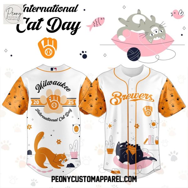 Milwaukee Brewers x International Cat Day 2025 Baseball Jersey