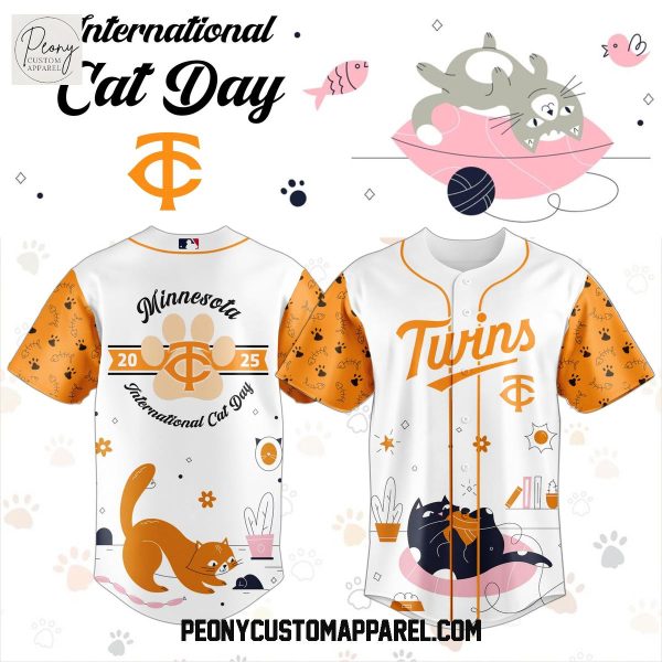 Minnesota Twins x International Cat Day 2025 Baseball Jersey
