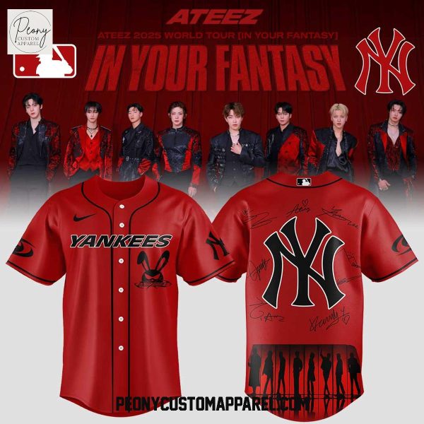 New York Yankees x Ateez In Your Fantasy World Tour Baseball Jersey