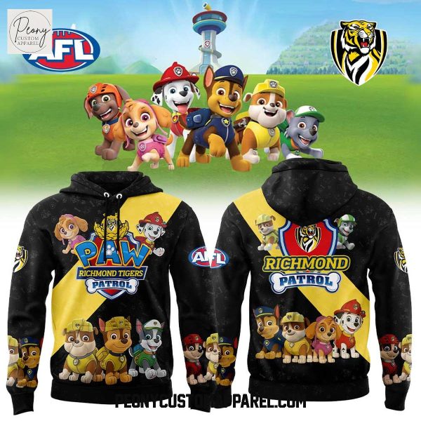 Richmond Tigers Paw Patrol 2025 Hoodie Shirt