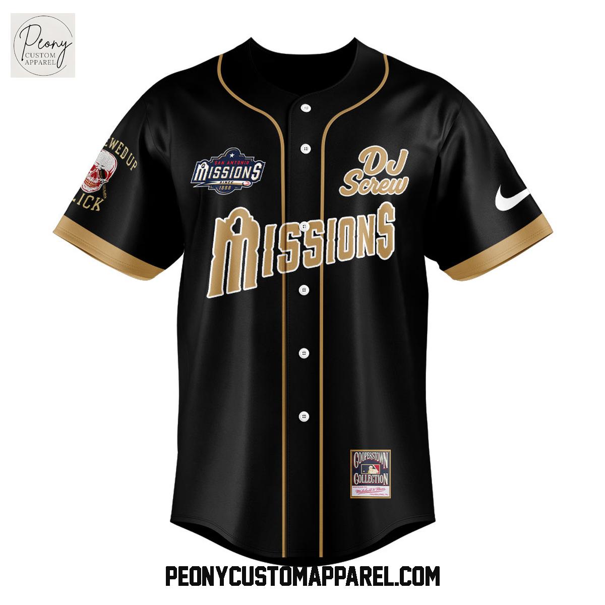 San Antonio Missions DJ Screw Baseball Jersey San Antonio Missions DJ Screw Baseball Jersey