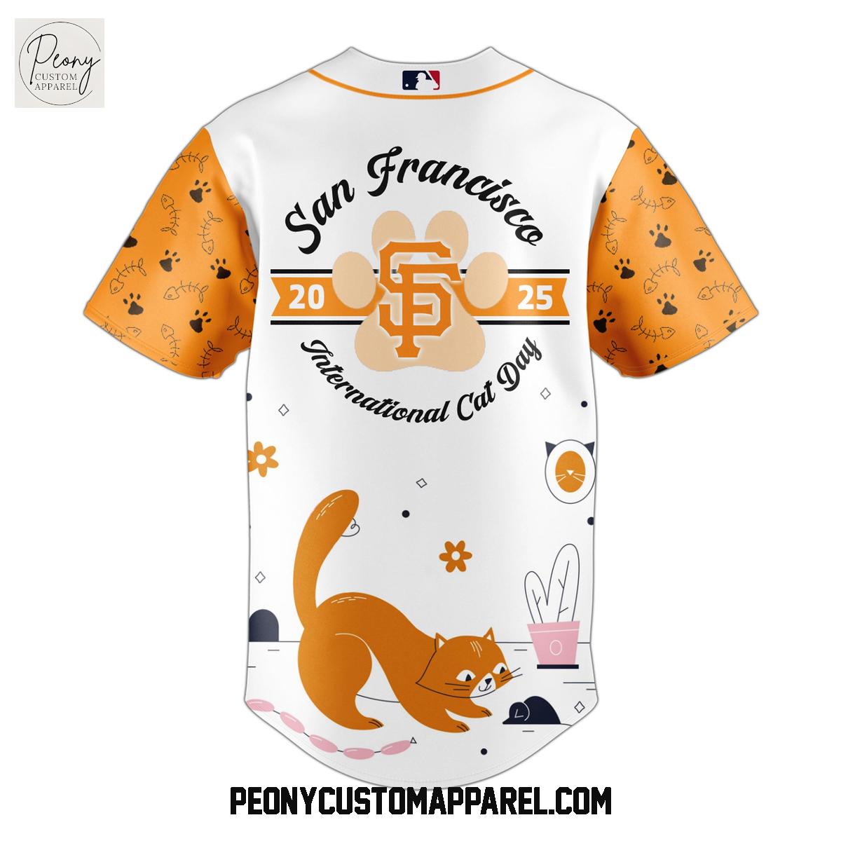 San Francisco Giants x International Cat Day 2025 Baseball Jersey San Francisco Giants x International Cat Day 2025 Baseball Jersey
