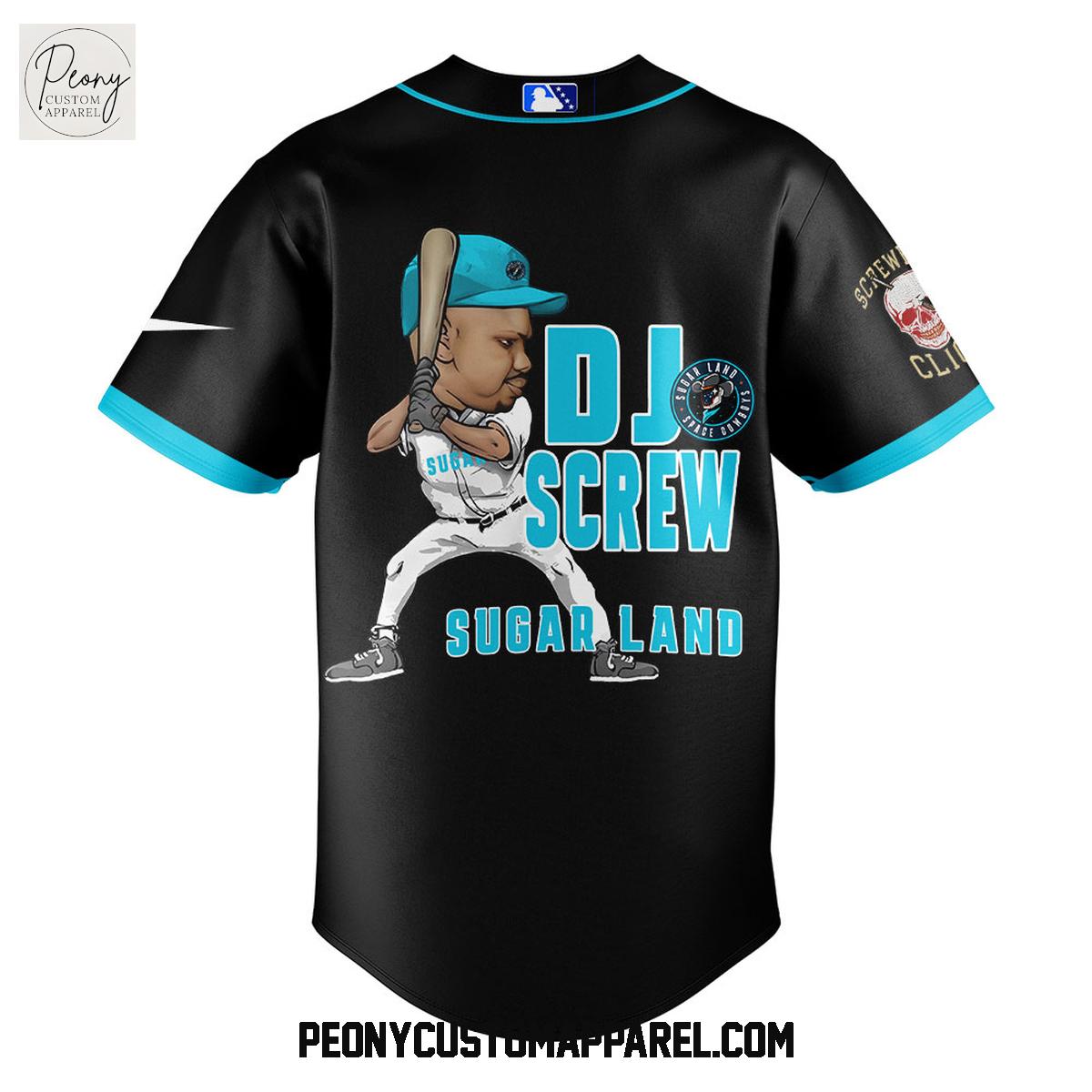 Sugar Land Space Cowboys DJ Screw Baseball Jersey Sugar Land Space Cowboys DJ Screw Baseball Jersey